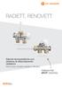 RADIETT, RENOVETT. Valvole termostatiche con sistema di allacciamento radiatore Monotubo (trasformabile in bitubo)