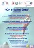 Ori e Valori 2018 PROGRAMMA