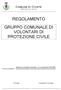 REGOLAMENTO GRUPPO COMUNALE DI VOLONTARI DI PROTEZIONE CIVILE