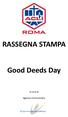 RASSEGNA STAMPA Good Deeds Day