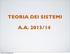 TEORIA DEI SISTEMI A.A. 2013/14