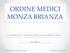 ORDINE MEDICI MONZA BRIANZA