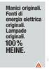 Manici originali. Fonti di energia elettrica originali. Lampade originali. 100 % HEINE. Fonti di Energia. Lampadine e