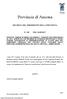 Provincia di Ancona DECRETO DEL PRESIDENTE DELLA PROVINCIA