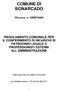 COMUNE DI BONARCADO REGOLAMENTO COMUNALE PER IL CONFERIMENTO DI INCARICHI DI PATROCINIO LEGALE A PROFESSIONISTI ESTERNI ALL AMMINISTRAZIONE