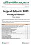 Legge di bilancio 2019