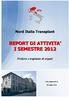 REPORT DI ATTIVITA I SEMESTRE 2012