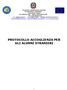 PROTOCOLLO ACCOGLIENZA PER GLI ALUNNI STRANIERI