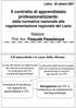 Il contratto di apprendistato professionalizzante: dalla normativa nazionale alla regolamentazione regionale del Lazio