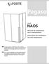 Pegaso. mod. NAOS. Manuale di installazione, uso e manutenzione. Instructions for installation, use and maintenance.