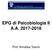 EPG di Psicobiologia II A.A Prof. Annalisa Tosoni