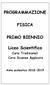 PROGRAMMAZIONE FISICA PRIMO BIENNIO. Liceo Scientifico