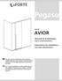 Pegaso. mod. AVIOR. Manuale di installazione, uso e manutenzione. Instructions for installation, use and maintenance.
