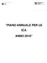 PIANO ANNUALE PER LE ICA