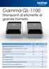 Gamma QL Stampanti di etichette di grande formato. Larghezza di stampa reale di 4 (101,6 mm)