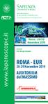 ROMA - EUR. AUDITORIUM del MASSIMO Novembre Roma - 28/29. Prof. Giorgio Palazzini. Dipartimento di Scienze Chirurgiche