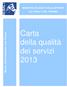 Carta della qualità dei servizi 2013