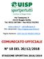 COMUNICATO UFFICIALE