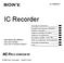 IC Recorder. Instrucţiuni de utilizare ICD-UX71/UX81 ICD-UX71F/UX81F/UX91F