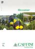 Booster SPRAYERS EQUIPMENT. Technology & Ecology