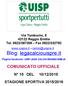 COMUNICATO UFFICIALE