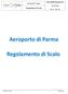 Aeroporto di Parma. Regolamento di Scalo