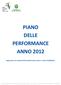 PIANO DELLE PERFORMANCE ANNO 2012