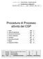 Procedura di Processo attività del CSP