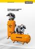 Compressori a pistoni Serie EUROCOMP Portate da 112 a 1050 l/min, pressione 10 e 15 bar