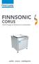 FINNSONIC CORUS. pulita sicura intelligente. Unità di lavaggio ad ultrasuoni per la manutenzione