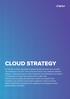 CLOUD STRATEGY CLOUD STRATEGY