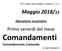Comandamenti. Maggio 2018/12. Primo venerdì del mese. Adorazione eucaristica. Comandamento, Comando in San Giovanni