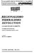 REGIONALISMO FEDERALISMO DEVOLUTION