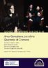 Anna Geniushene, pianoforte Quartetto di Cremona GIOVEDÌ 29 NOVEMBRE 2018 ORE 21.00