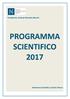 PROGRAMMA SCIENTIFICO 2017