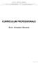 CURRICULUM PROFESSIONALE