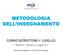 METODOLOGIA DELL INSEGNAMENTO