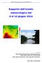 Rapporto dell evento meteorologico dal 9 al 10 giugno 2016