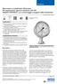 Manometro a membrana, affacciata Per applicazioni igienico-sanitarie, DN 100 Modello PG43SA-D, con monitoraggio integrato della membrana