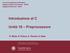 Introduzione al C. Unità 10 Preprocessore. D. Bloisi, S. Peluso, A. Pennisi, S. Salza