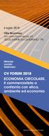 CV FORUM 2018 ECONOMIA CIRCOLARE. Il commercialista a confronto con etica, ambiente ed economia