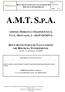 A.M.T. S.P.A. DOCUMENTO UNICO DI VALUTAZIONE AZIENDA MOBILITÀ E TRASPORTI S.P.A. VIA L. MONTALDO, GENOVA