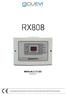 RX808. MANUALE D USO Versione 5.2. Questo apparecchio elettronico è conforme ai requisiti delle direttive R&TTE (Unione Europea).