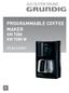 PROGRAMMABLE COFFEE MAKER