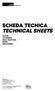 SCHEDA TECNICA TECHNICAL SHEETS