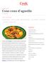 Cous cous d'agnello INGREDIENTI