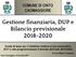 Gestione finanziaria, DUP e Bilancio previsionale