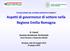 Aspetti di governance di settore nella Regione Emilia Romagna