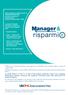 risparmi anager& Offerta pubblica di sottoscrizione di MANAGER&RISPARMIO prodotto finanziario di capitalizzazione (Codice Prodotto CF90T - TFM)