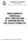 REGOLAMENTO COMUNALE PER L ESECUZIONE DI MANOMISSIONI DEL SUOLO PUBBLICO